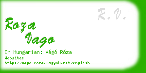 roza vago business card