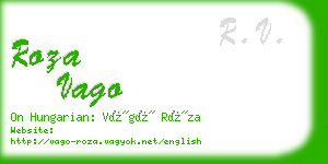roza vago business card